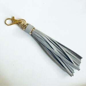 Gray Tassel Purse Backpack Charm